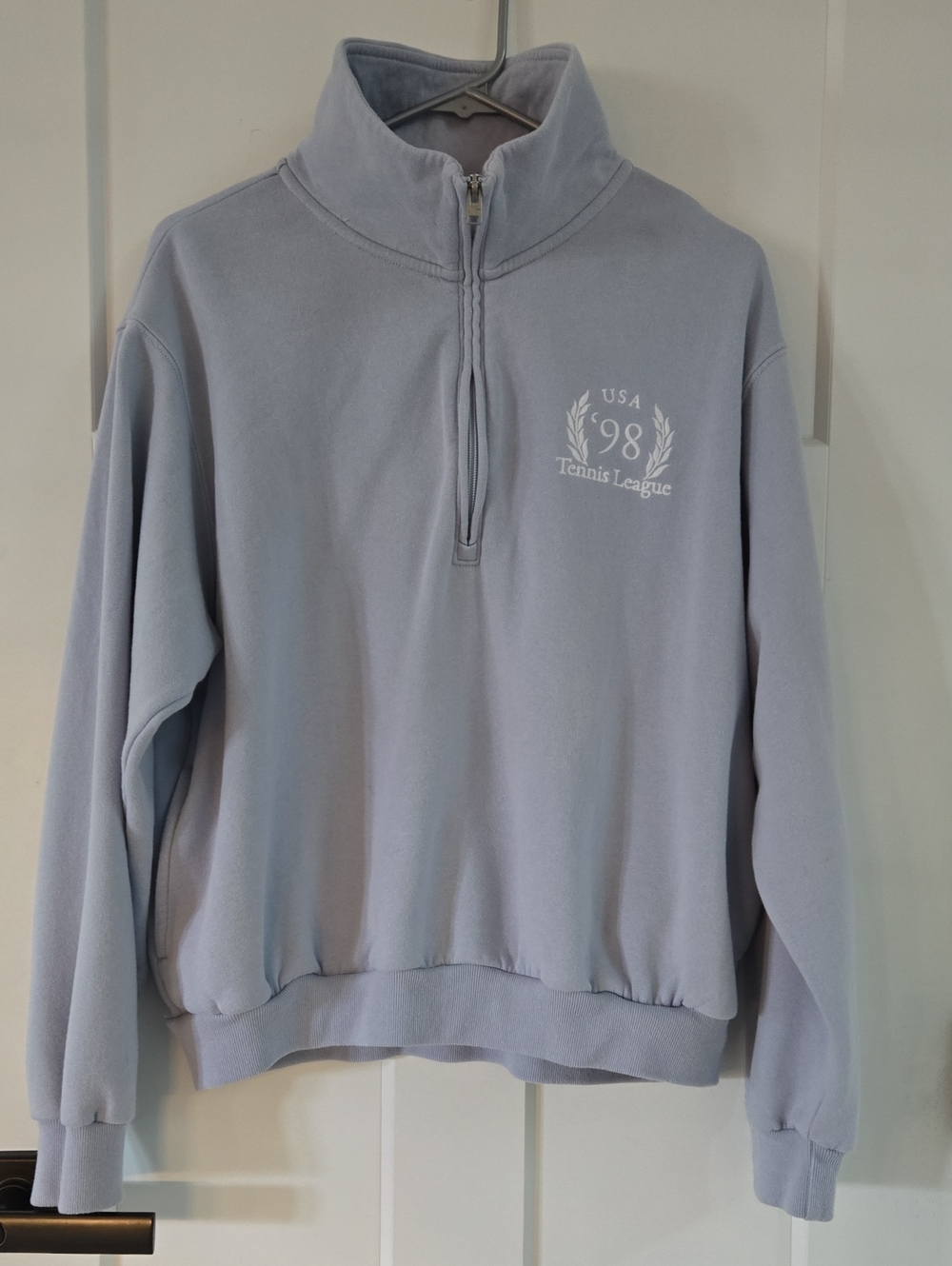 Hollister Light Blue 1/4 Zip Turtleneck Pullover